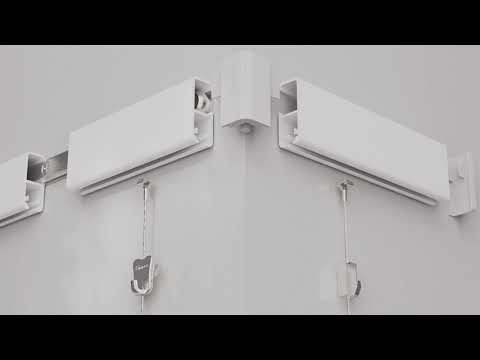 STAS cliprail max (150cm) suporta até 25 kg/m¹ para pendurar arte.
