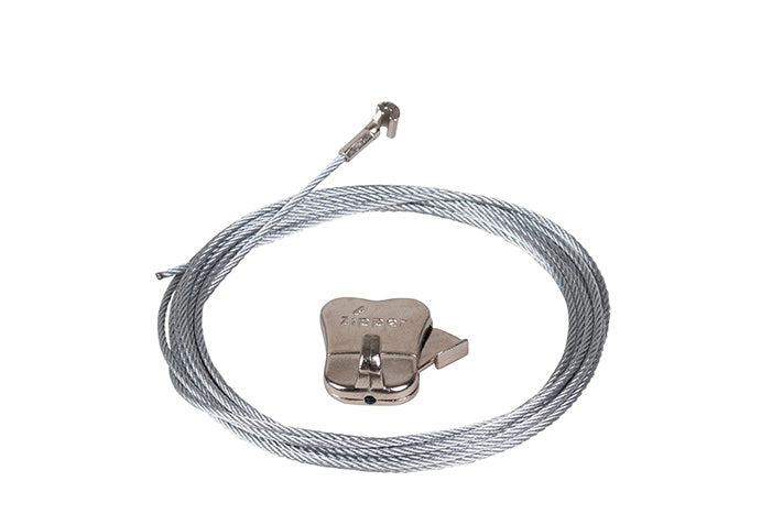 Para cargas até 20 kg: STAS cobra + cabo de aço + zipper