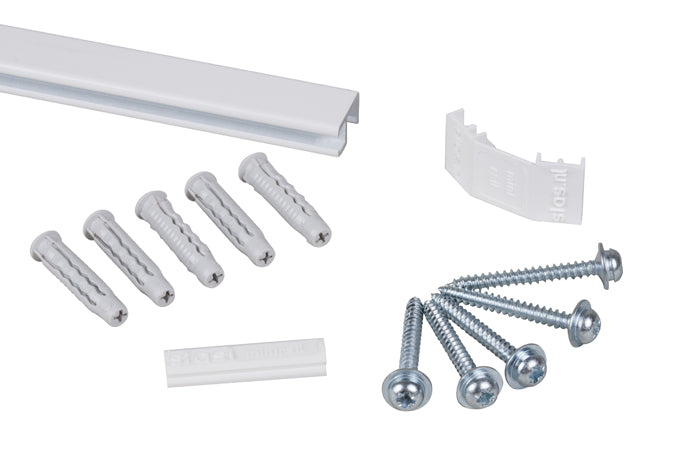 STAS minirail (150 cm), sistema elegante de 16 mm para pendurar quadros até 25 kg/m.