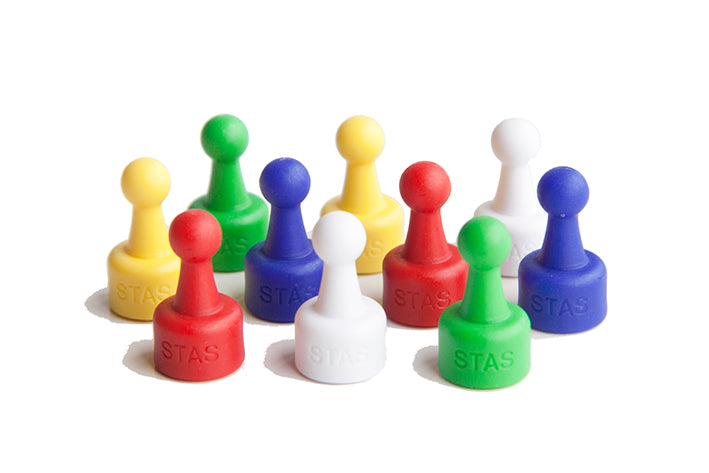 STAS ímanes coloridos em conjunto prático.