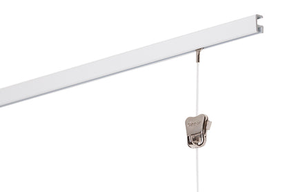 Com STAS minirail (150 cm), tenha um sistema de pendurar quadros versátil e moderno.