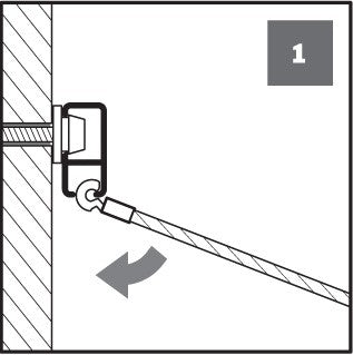 STAS cabo de aço e ímanes de 150cm inclusos.