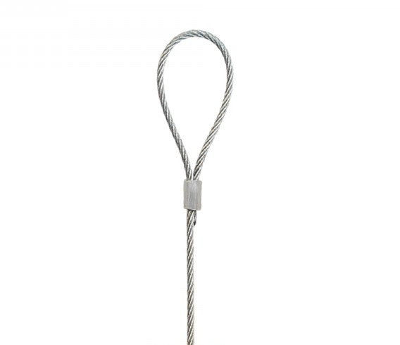 Cabo de aço com presilha da STAS, ideal para acessórios de cabos de aço, suporta até 20kg.