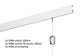 Kit de inicio: STAS cliprail 150 cm blanco + STAS cobra cordón de perlón 150cm + STAS smartspring