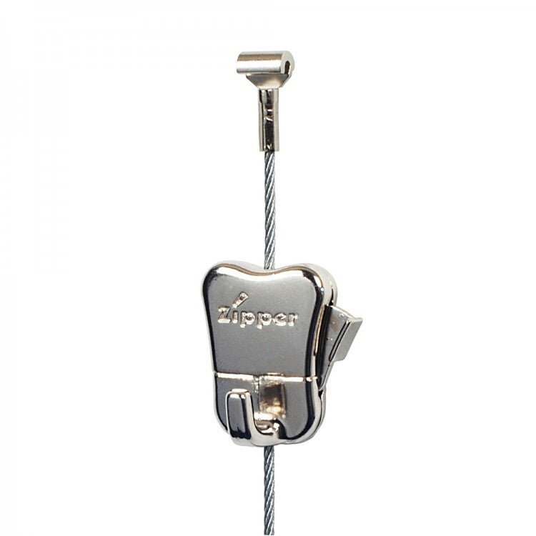 STAS zipper: ideal para ganchos em calhas e montagens.